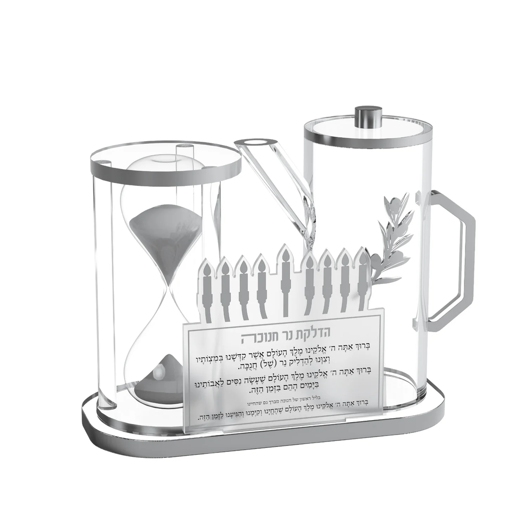 CHDS01S Hourglass & Oil Jug Set - Silver