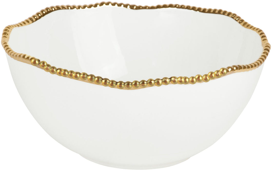 16270 9 INCH WHITE GOLD BEADED SERVE BOWL