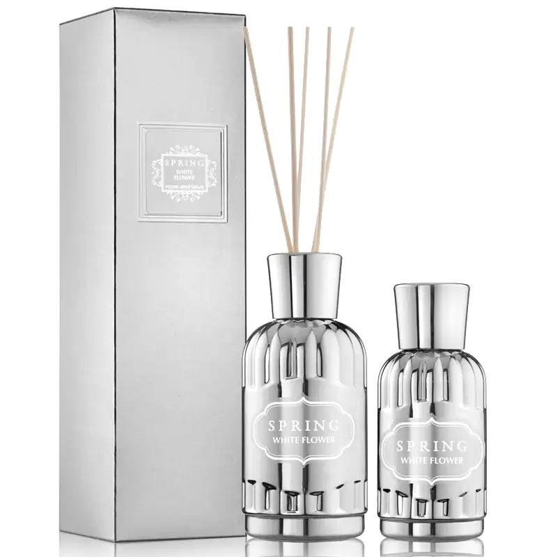 Spring White Flower Reed Diffuser  Metallic Silver100 ML