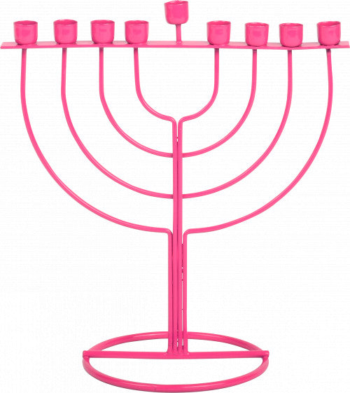 Pink Wireframe Menorah