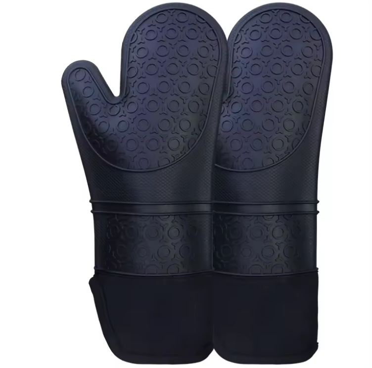 Cherle Black Silicone Oven Mitt