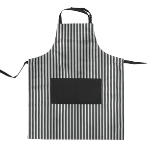 BLACK STRIPED APRON