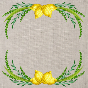 Burlap Lulav Wreath Charger