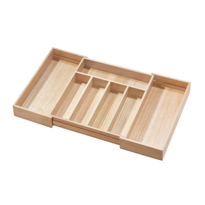 Expandable Wood Cutlery Tray - Natural