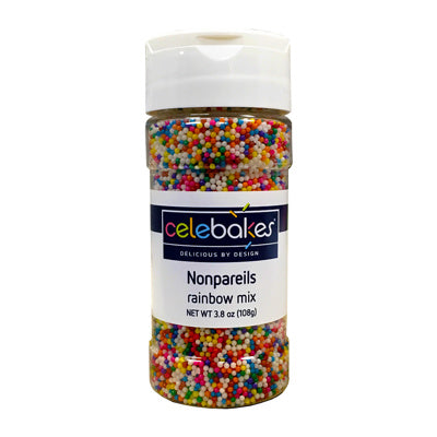 Celebakes Rainbow Mix Nonpareils, 3.8 oz.