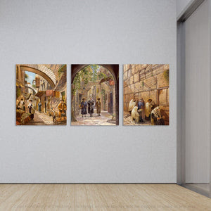 The Old City Yom Tov Series | Sukkah Signs 16"x 20" - 3 Piece Set / Vinyl