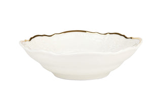 Bernadotte Serving Bowl White with Gold Rim