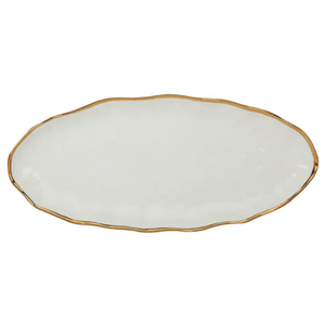 20497 Regency Gold Oval Fish Platter 19.5in X 8.5in