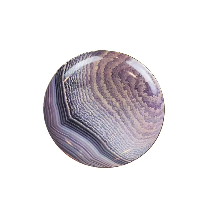 OH-PINK-1 Amethyst Agate Salad Plate - Set of 4