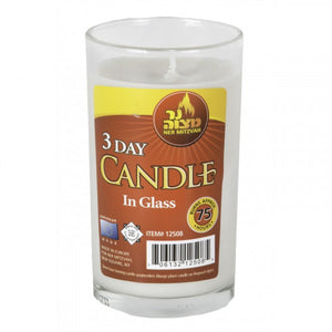 3-Day Glass Candle Paraffin