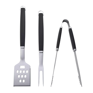 Farberware 5261914 Barbecue 3-Piece Tool Set, 3 CT, Black