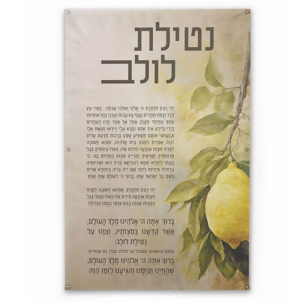 VP-PB-US-18X24 Ushpezin Painted by Batya Vinyl Sukkah Decoration