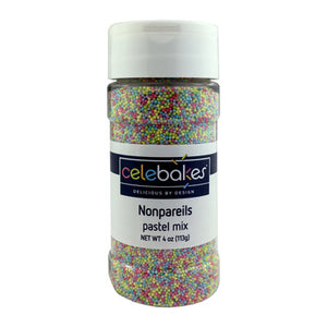 Celebakes Tiny Pastel Mix Nonpareils, 4 oz.