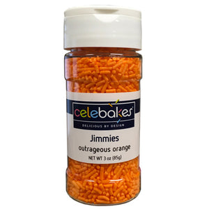 Celebakes Outrageous Orange Jimmies, 3 oz.