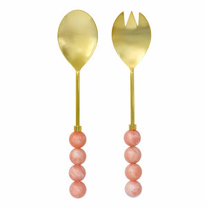 50945 HYALINE SALAD SERVERS S/2