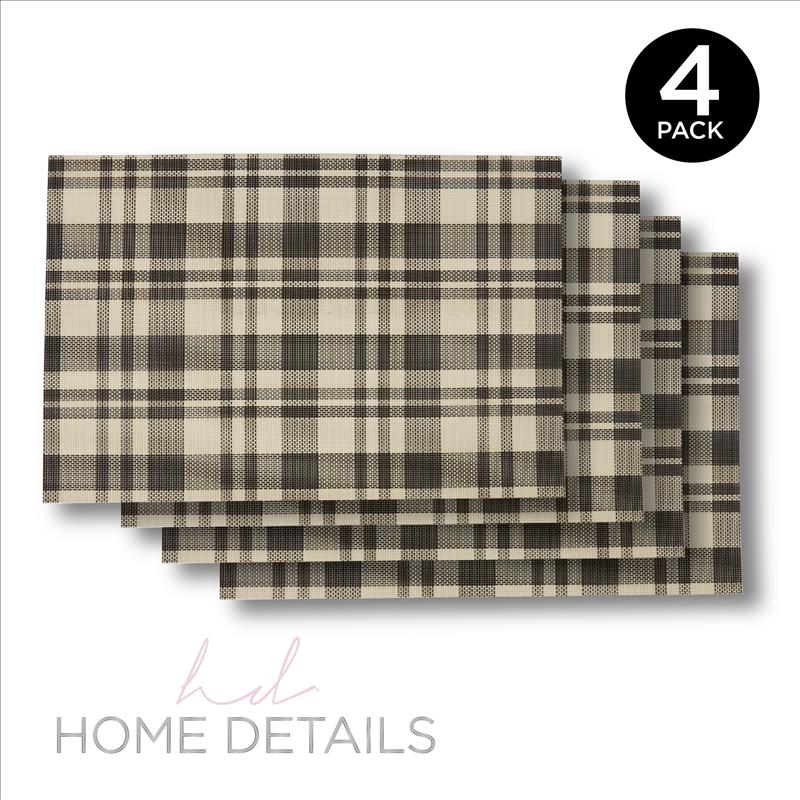 Plaid PVC Placemat 12x18inch