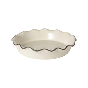 1ET271E-SLT  Stacked Organic Pie dish, Salt