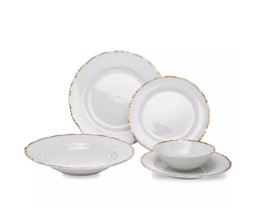 Ophelia Gold Band Dinnerware Service for 4