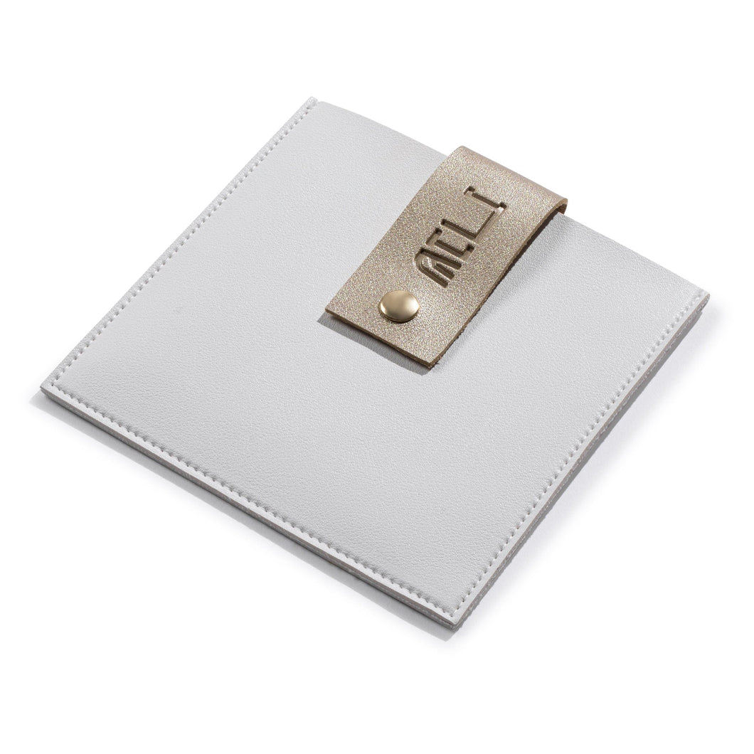 HN-PU-CS-W-GO Hadlokas neiros Leather Card Set - White & Gold