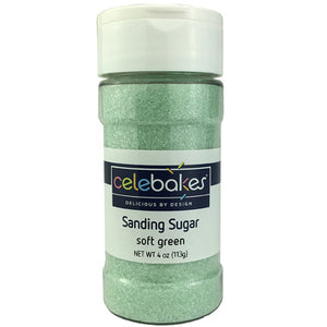 Celebakes Soft Green Sanding Sugar, 4 oz.