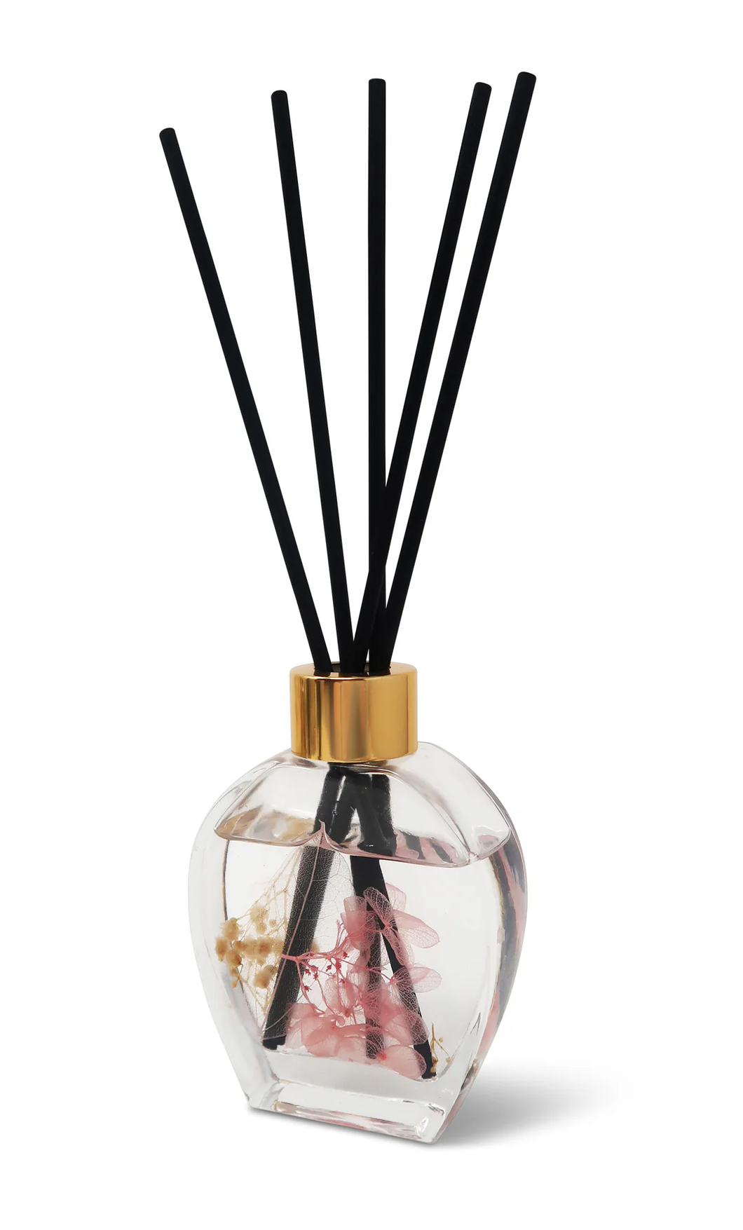 VD4281 Clear Reed Diffuser With Pink Flower