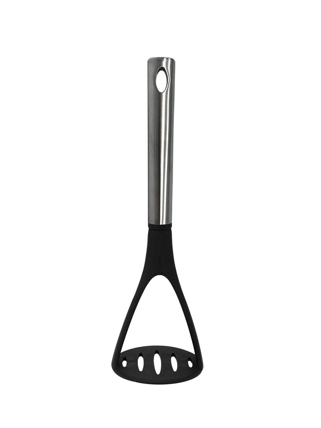 Millvado - Nylon Utensils, Potato Masher, SS Handle, Black, 11