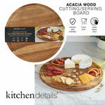 Acacia Round Cutting/ Pizza Board - Dia.12inch