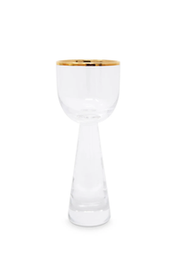 VLG3863 Set of 6 Shot Glasses with Gold Rim