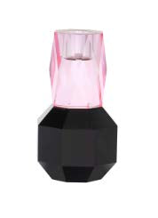 VCH4026 Crystal Candle Holder Pink/Black