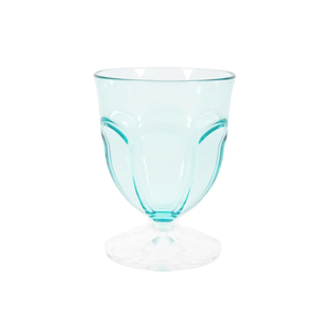 4163833 Retro Goblet Small Aqua Acrylic