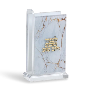 183425 Acrylic Match Box with Gold Marble Design 4.75"x2.75"