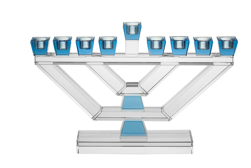 175-LB Menorah Crystal Large Blue