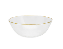 Load image into Gallery viewer, CB2559 Clear Salad Bowl with Gold Rim - 11&quot;D
