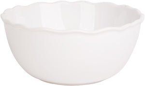 15407 ASSORTED 4 7.5"W WHITE EMBOSSED SERVE BOWL