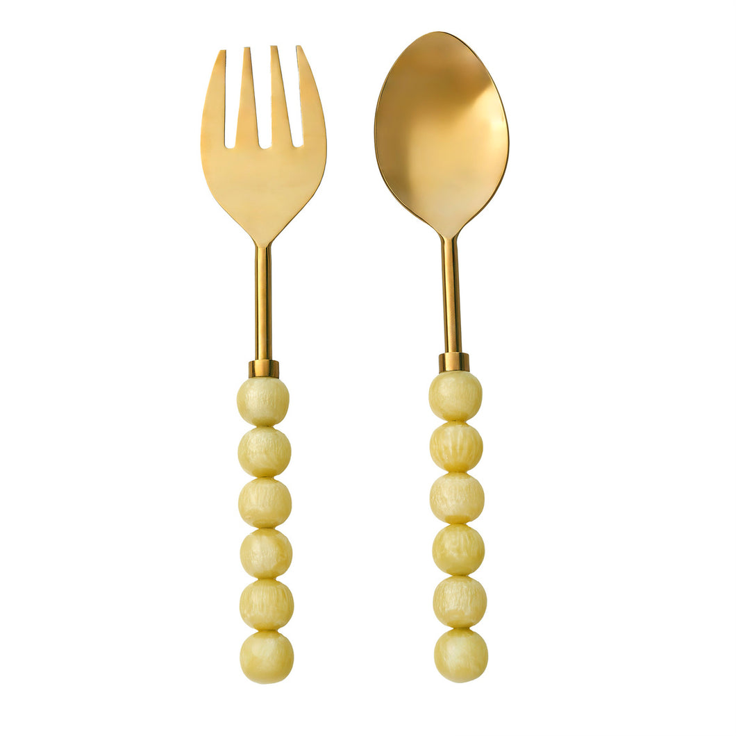 50957 HYALINE SALAD SERVERS S2 NUDE