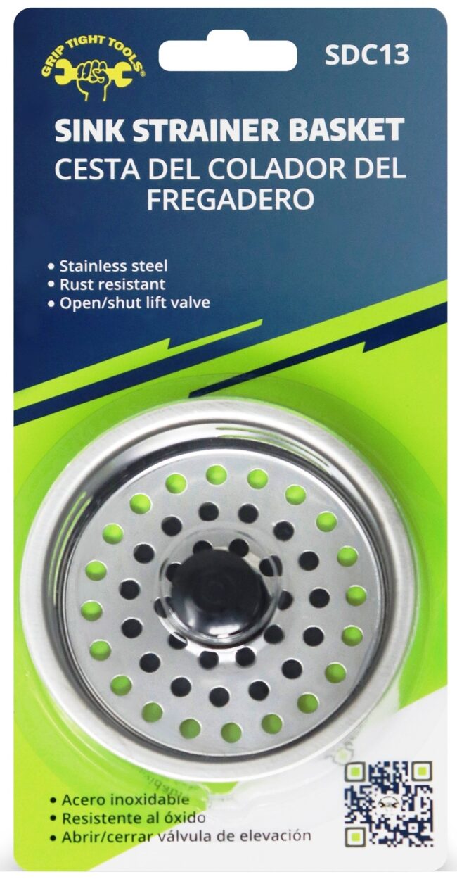 SINK STRAINER-3.5″-WITH- METAL STOPPER