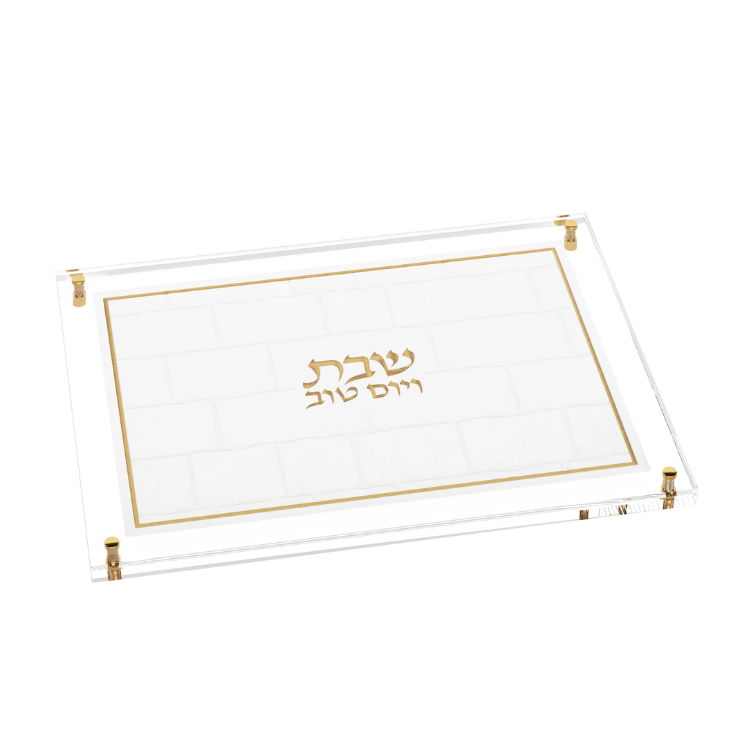 CHBL01WG Leatherite Challah Board - Gold