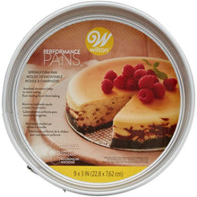 Load image into Gallery viewer, Wilton Aluminum Springform Pan, 9-Inch Round Pan for Cheesecakes and Pizza
