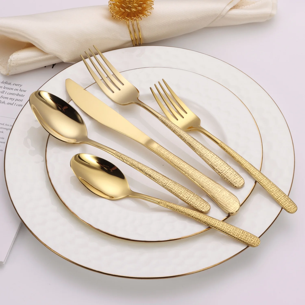 VF4301 Spirmey Flatware Gold Service For 4