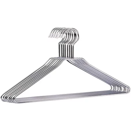 DELUXE 8PK CHROME HANGERS