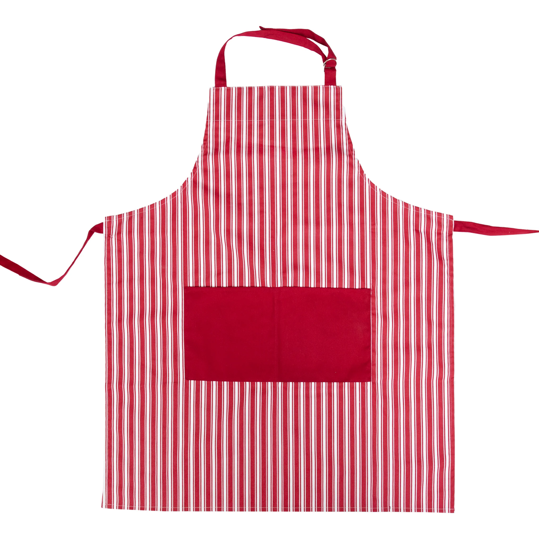 RED STRIPED APRON