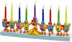 Resin Menorah - Dancing Dreidels