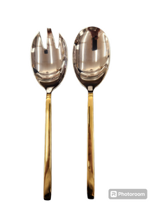 G100587 Kyoto Gold Accent Salad Servers