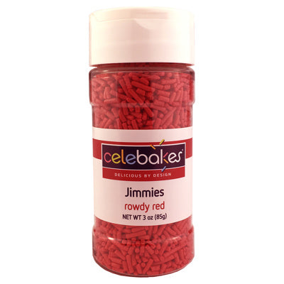 Celebakes Rowdy Red Jimmies, 3 oz.