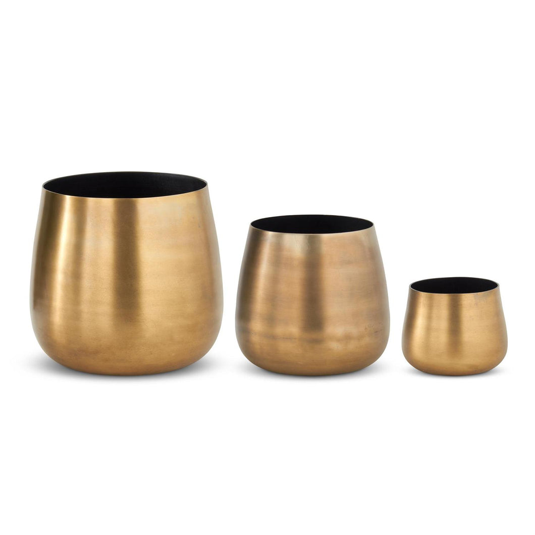 18328A-1 Brushed Gold Vases