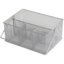 Load image into Gallery viewer, Mesh Cutlery  Utensil Caddy Silver
