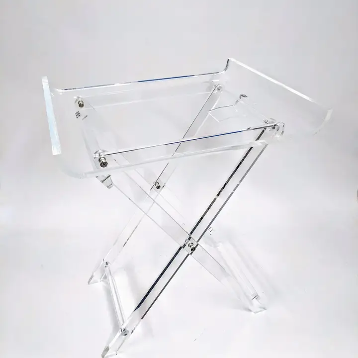 989901 Classic Stylish Acrylic Foldable Tray Side Table