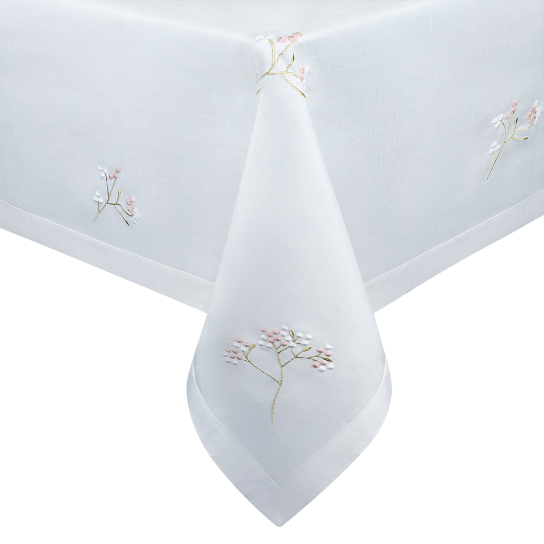 Blossom White Spillproof Tablecloth