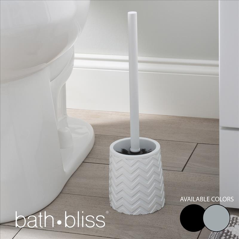 Poly Resin Chevron Toilet Brush W Embossed Pattern