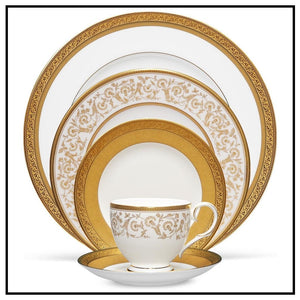 Noritake Summit Gold Dinnerware Service For 4